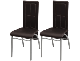 Spisebordsstole 2 Stk. Kunstlæder Brun