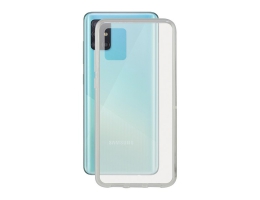 Cover til mobiltelefon med kant af TPU Samsung Galaxy A51 KSIX Flex Gennemsigtig