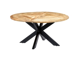 Spisebord 150 X 76 Cm Massivt Mangotræ Rundt