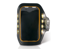 Sportsarmbånd med LED KSIX 4` Sort Neopren