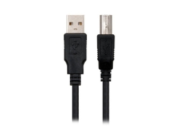 USB 2.0 A til USB B-kabel NANOCABLE 10.01.0102-BK Sort (1 m)