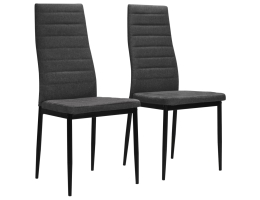 Spisebordsstole 2 Stk. Stof Mørkegrå 