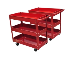 140157 Workshop Tool Trolleys With 3 Shelves 2 Pcs
