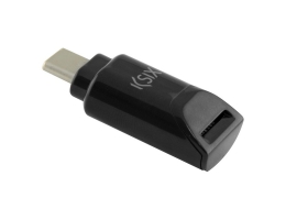 Micro SD til USB-C-adapter KSIX Sort
