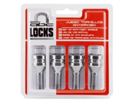 Tyverisikringsskruer BC Corona 12X150 L26 17/19 Sølv (4 uds)