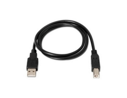 USB 2.0 A til USB B-kabel NANOCABLE 10.01.0105-BK Sort (4,5 m)