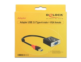 USB 3.0 til VGA-adapter DELOCK 62738 20 cm Sort