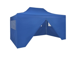 Foldbart Telt Pop-Up Med 4 Sidevægge 3 X 4;5 M Blå
