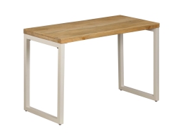 Spisebord Massivt Mangotræ Og Stål 115 X 55 X 76 Cm